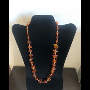Amber colored necklace